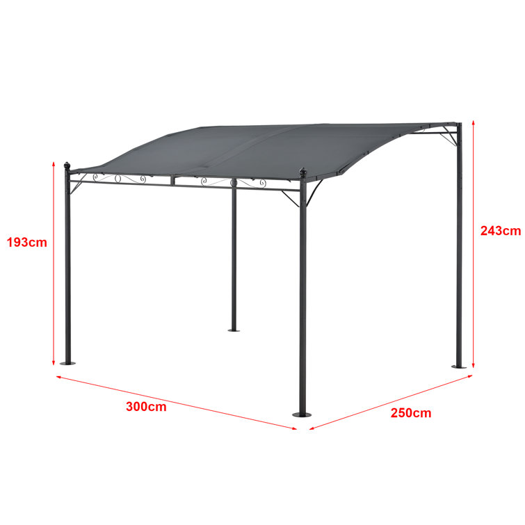 Dakota Fields Azurdee 3m x 2.5m Steel Pergola Wayfair.co.uk